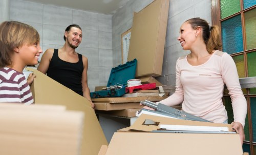 Packed moving boxes ready for a Barnes home relocation