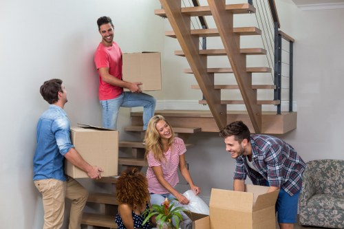 First image representing a customer complaint being logged in a removals service