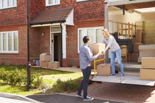 Removal team preparing a home move in Barnes