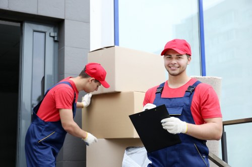 Furniture pick-up service removing bulky items from a Barnes home
