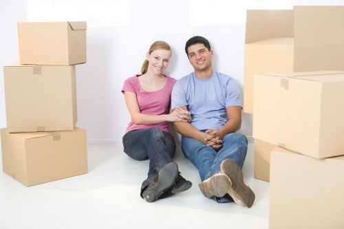 Commercial moving team planning a business relocation in Barnes