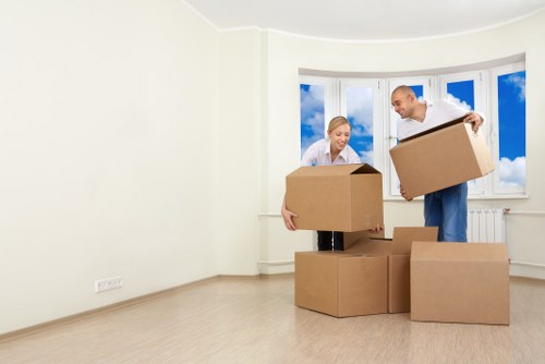 Mover checking a clear and safe access route