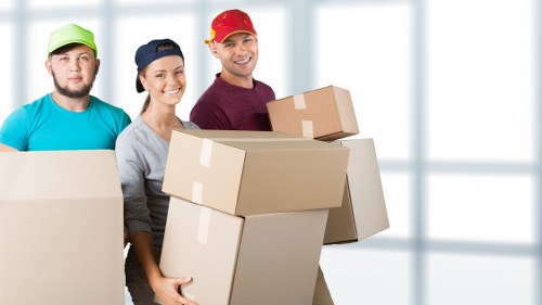 Unpacking boxes in a Barnes property after relocation