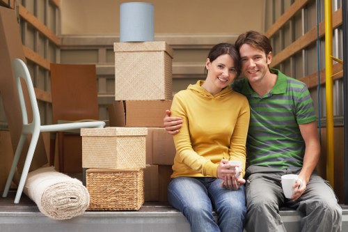 Professional moving van ready for a Barnes relocation job