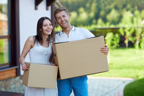 Careful packing and protection for a piano move in Barnes