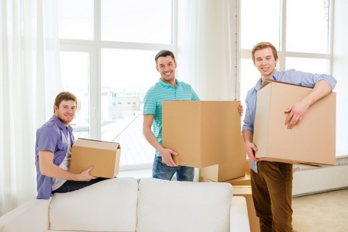Team preparing for an office relocation in Barnes
