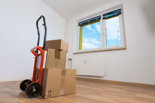 Local Barnes moving van handling household items