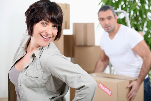 Eco-friendly packing boxes and labels prepared for storage