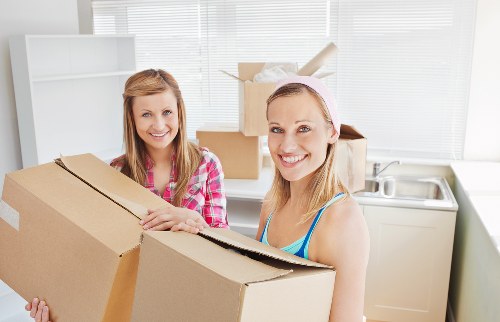 Careful packing of fragile household items for a Barnes move