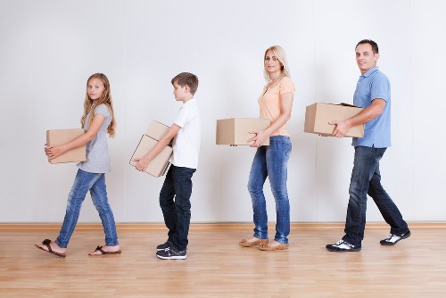 Local removal service preparing items for transport during a Barnes property move
